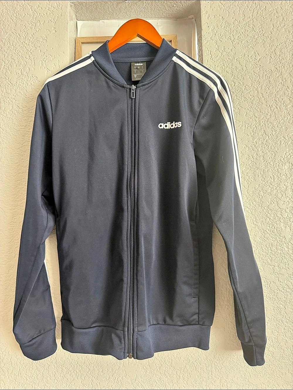 adidas Future Icons 3-Stripes Bomber Jacket Blue & White Small